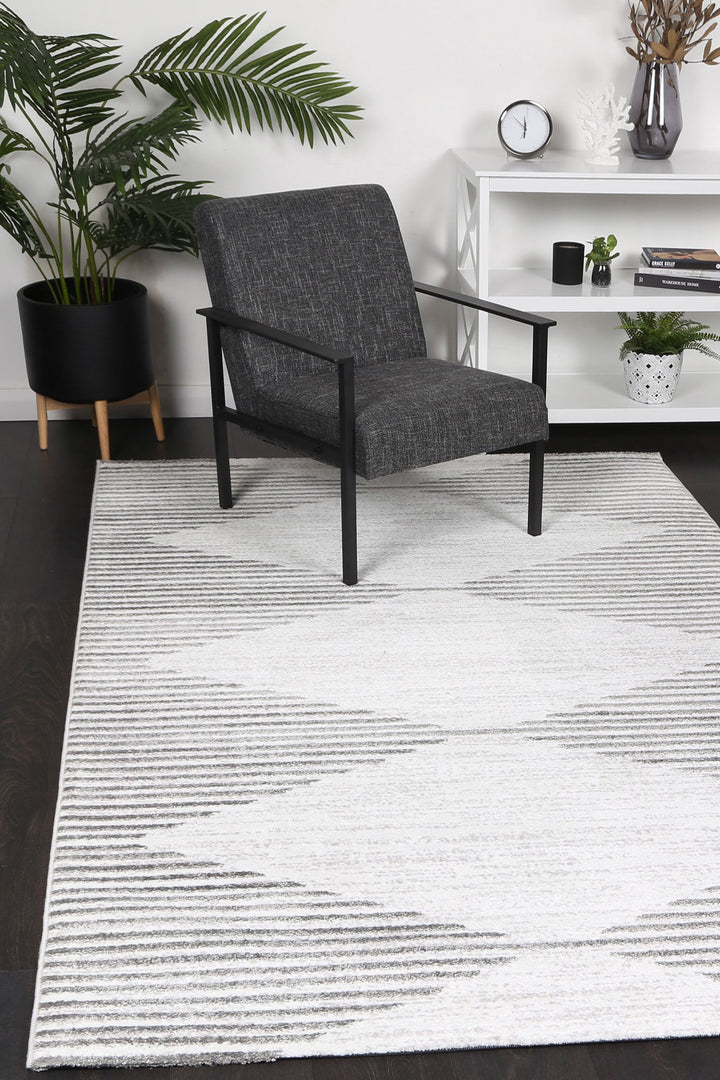 Kimberley Diamond Silver Contemporary Rug - DLB Furniture