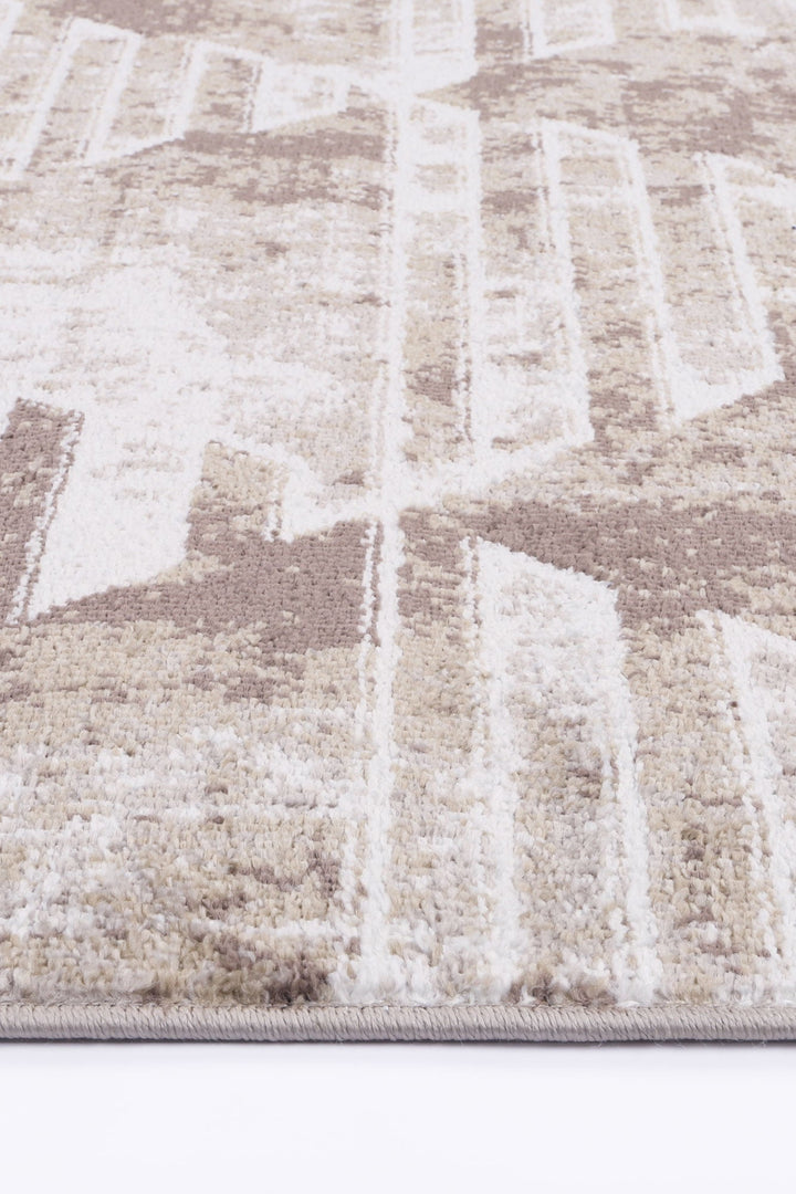 Kimberley Matrix Geometric Latte Rug - DLB Furniture