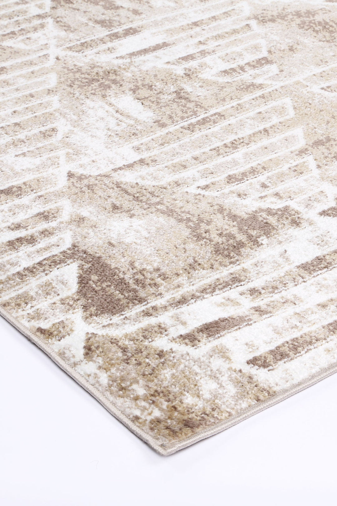 Kimberley Matrix Geometric Latte Rug - DLB Furniture