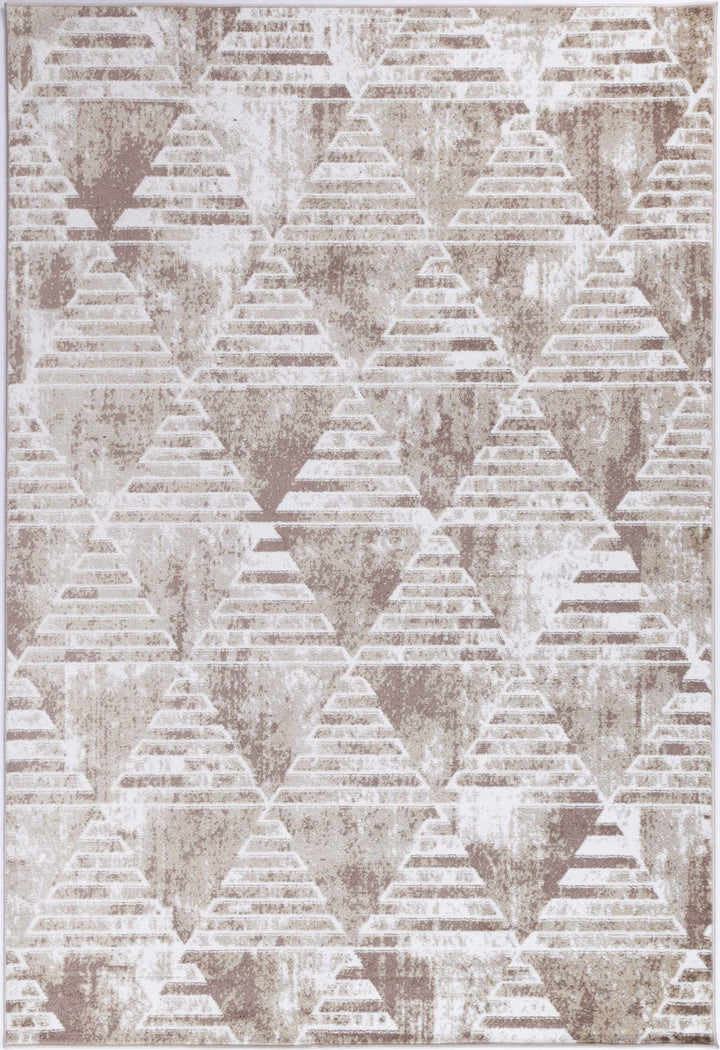 Kimberley Matrix Geometric Latte Rug - DLB Furniture