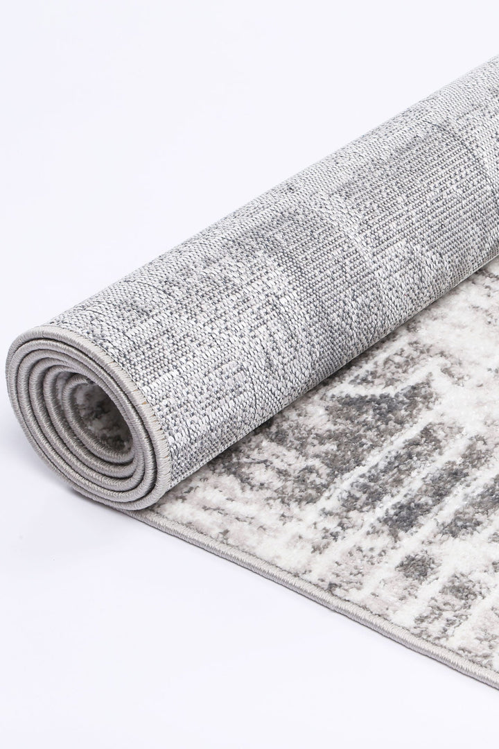 Kimberley Matrix Geometric Silver Rug - DLB Furniture