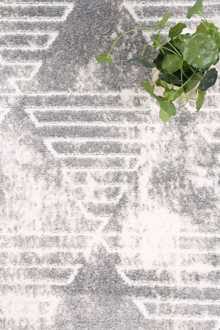 Kimberley Matrix Geometric Silver Rug - DLB Furniture