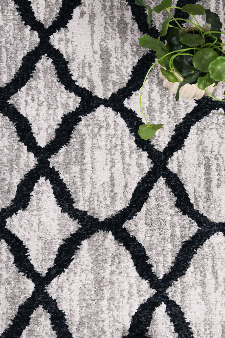 Kimberley Repeat Charcoal Contemporary Rug - DLB Furniture
