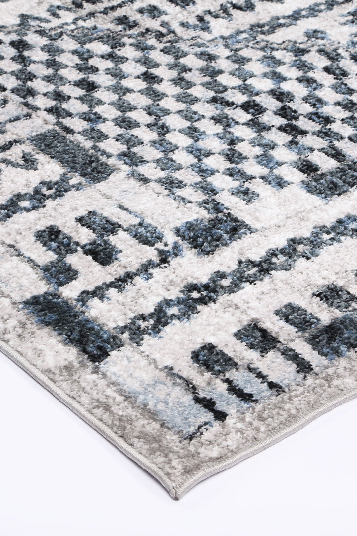 Kimberley Aztec Blue Contemporary Rug - DLB Furniture