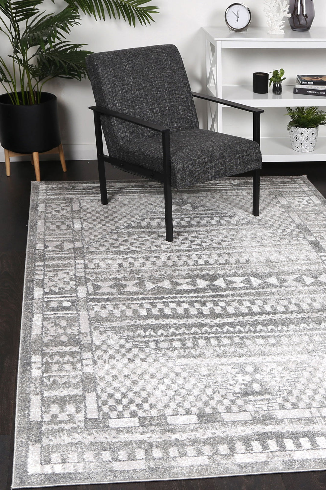 Kimberley Aztec Grey Contemporary Rug - DLB Furniture