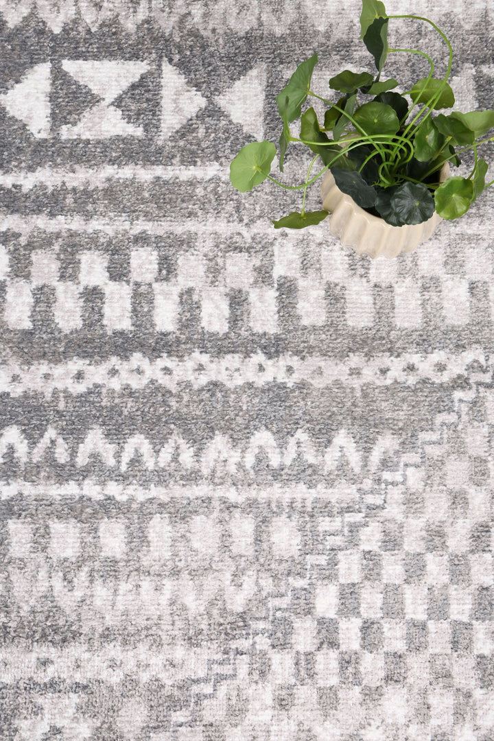 Kimberley Aztec Grey Contemporary Rug - DLB Furniture