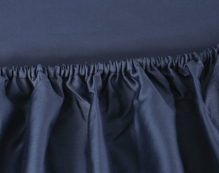 100% Tencel Fabric Quilt Cover Set Navy - DLB Furniture