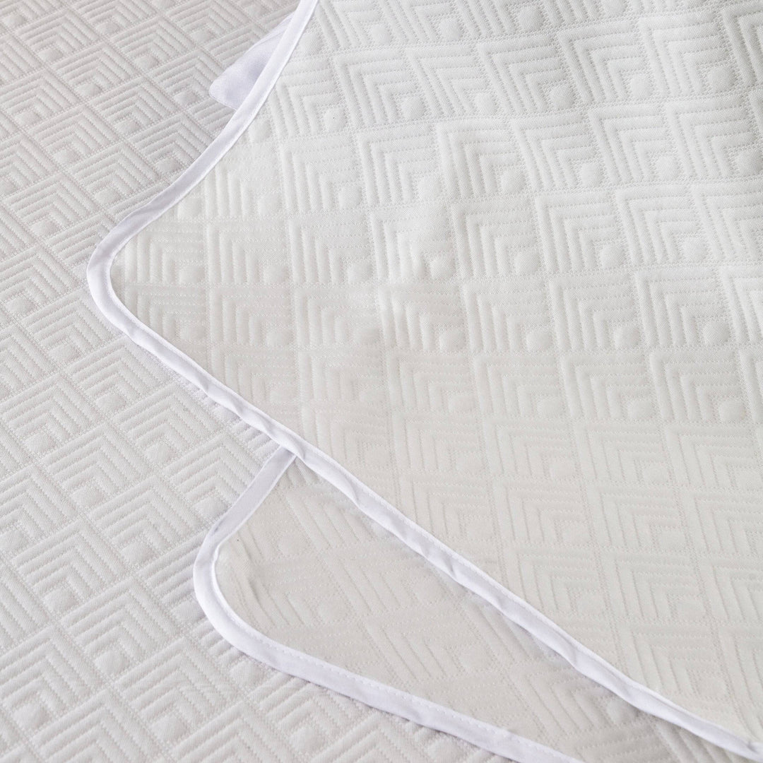 Waterproof Mattress Protector Tencel Fabric White Double - Easy Home Furniture