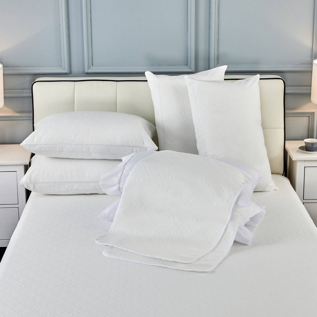 King Waterproof Mattress Protector Tencel Fabric White King 