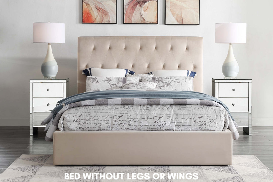 Merida Double Velvet Bed - DLB Furniture