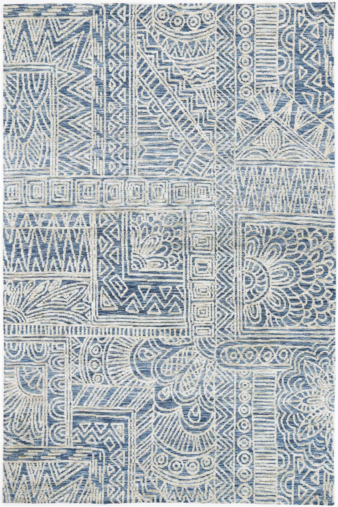 Amritsar Newburg Navy Tribal Rug - DLB Furniture