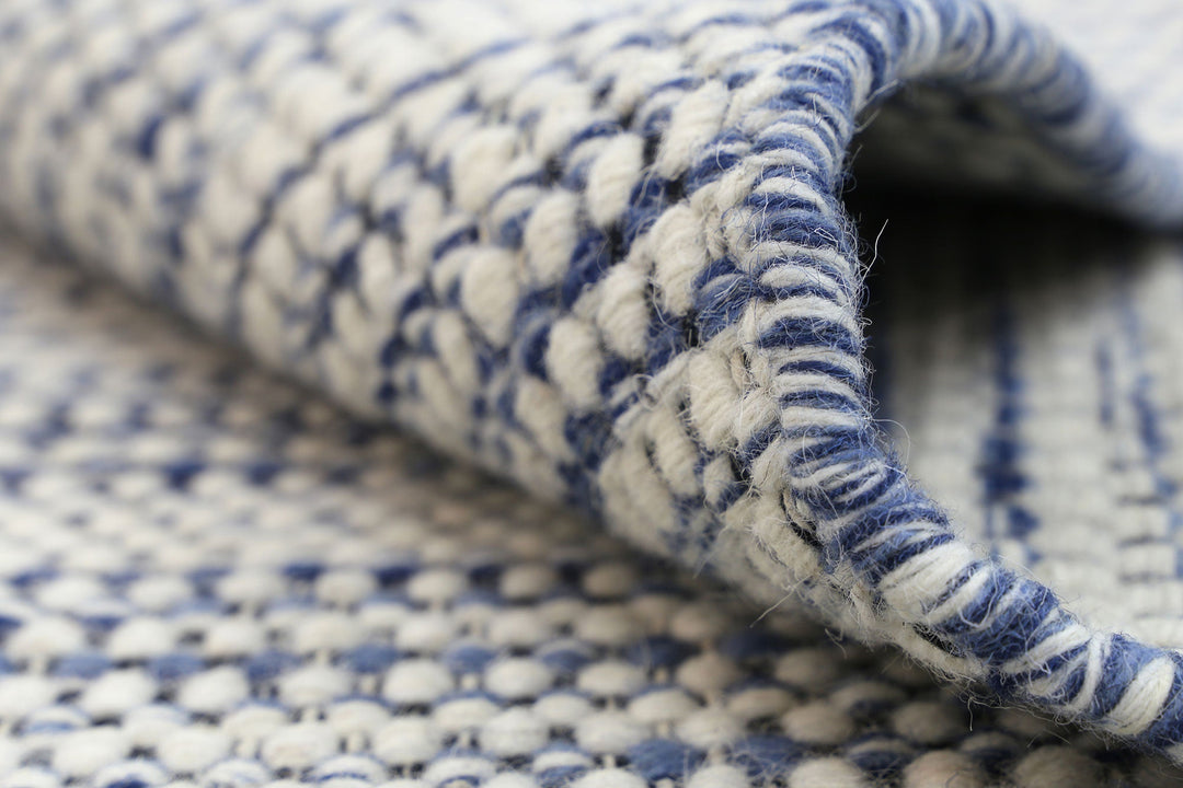 Nordic Blue Reversible Wool Rug - DLB Furniture