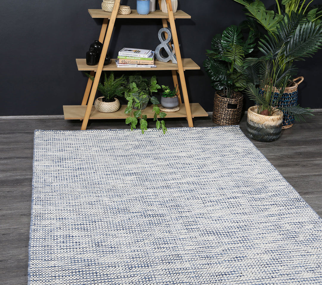 Nordic Blue Reversible Wool Rug - DLB Furniture