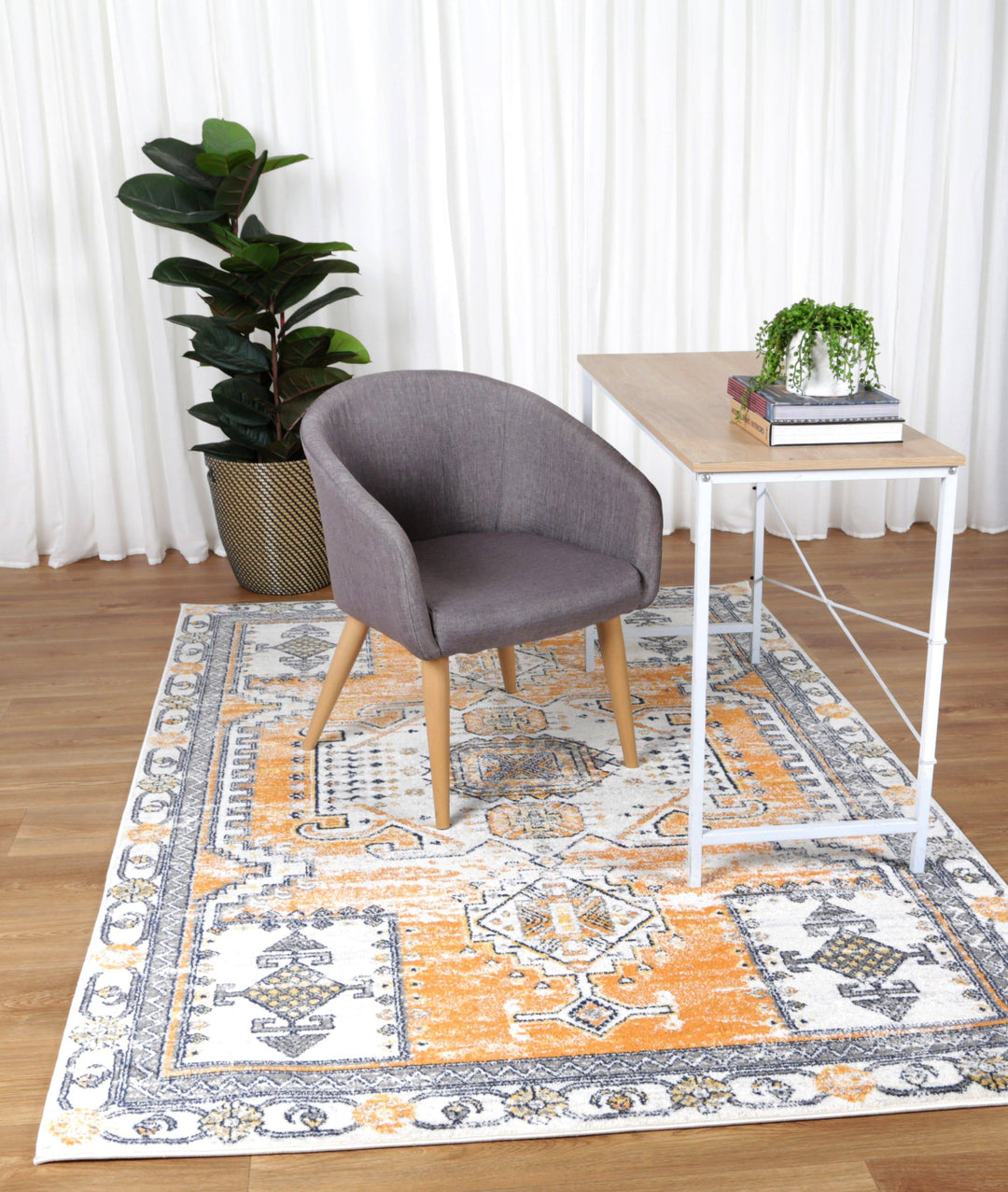Provence Sunburst Terracotta & Cream Rug - DLB Furniture