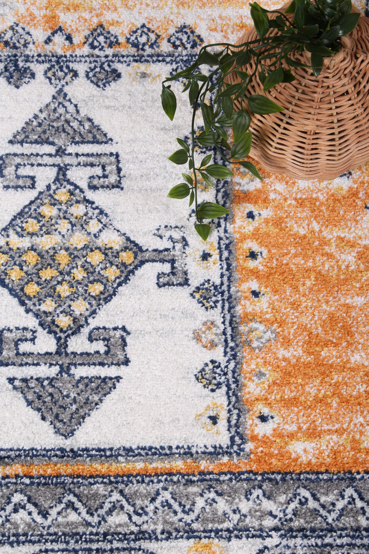 Provence Sunburst Terracotta & Cream Rug - DLB Furniture