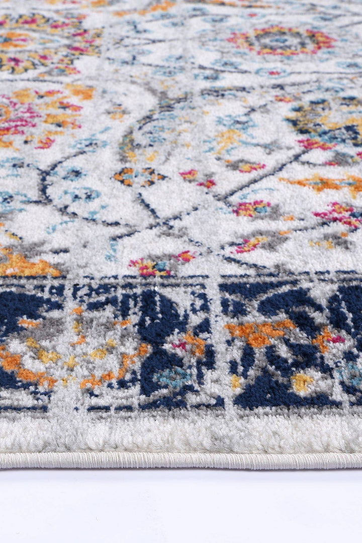 Provence Clayfield Cream & Dark Blue Rug - DLB Furniture