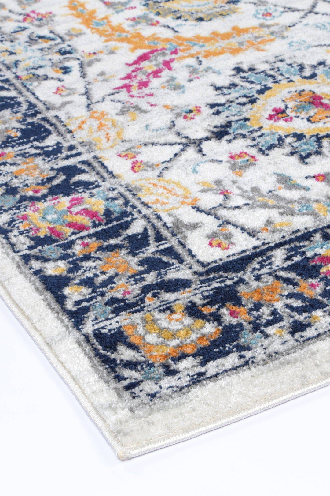 Provence Clayfield Cream & Dark Blue Rug - DLB Furniture
