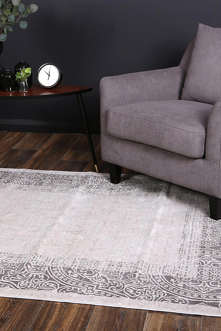 Rapsody Bach Ash Contemporary Rug - DLB Furniture