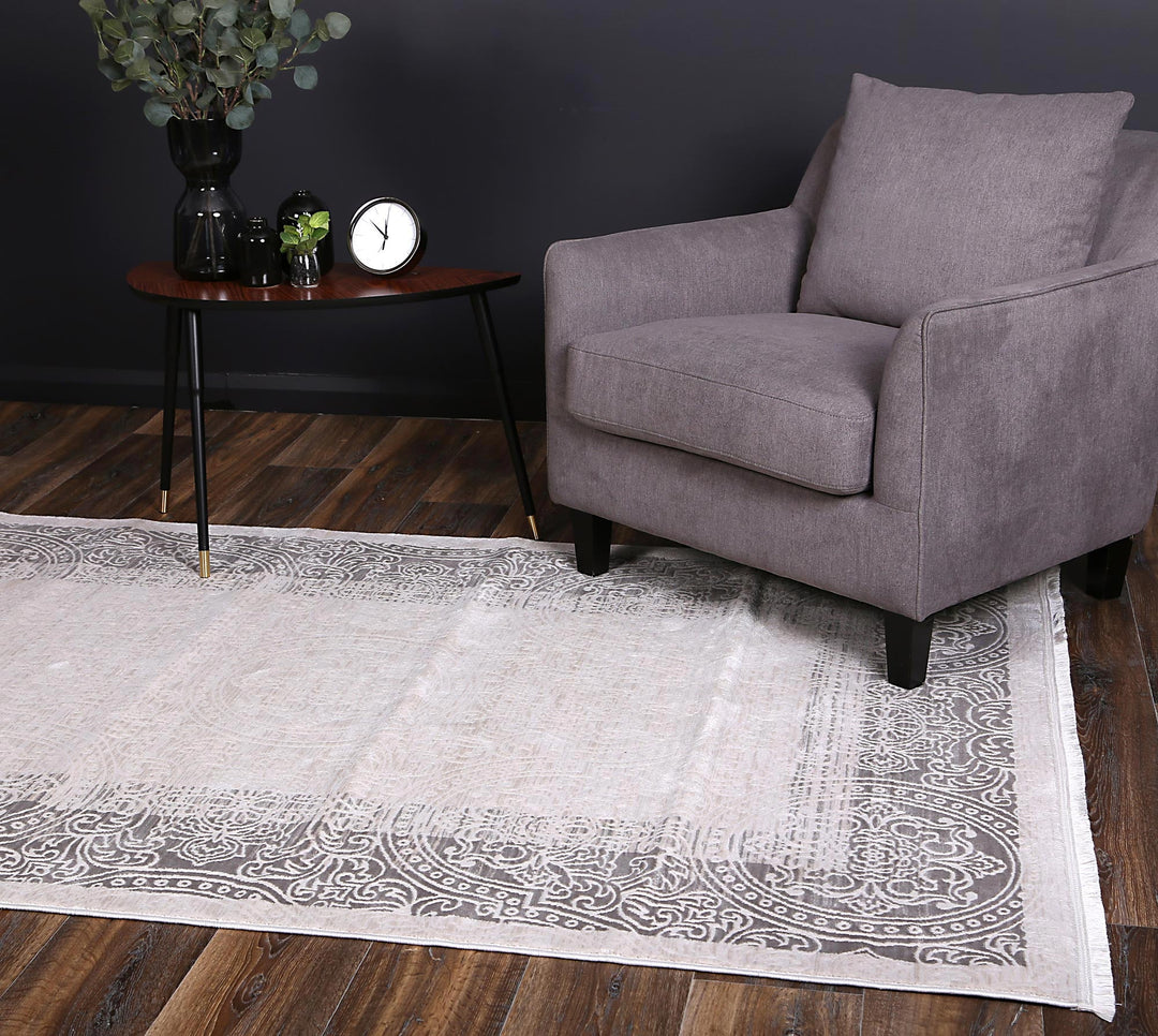 Rapsody Bach Ash Contemporary Rug - DLB Furniture