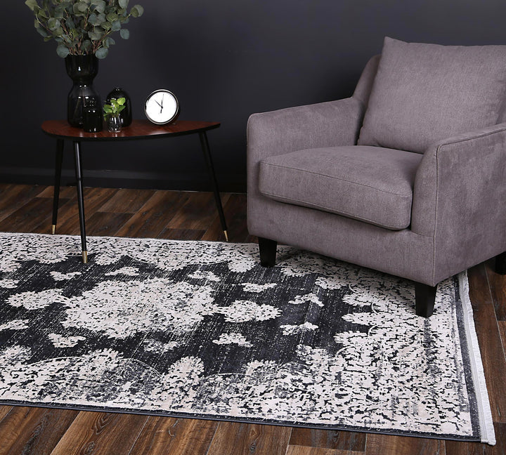 Rapsody Bizet Navy Transitional Rug - DLB Furniture