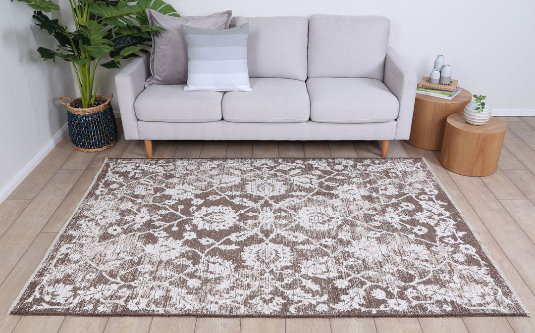 Rustic Vineyard Beige Contemporary Rug - DLB Furniture