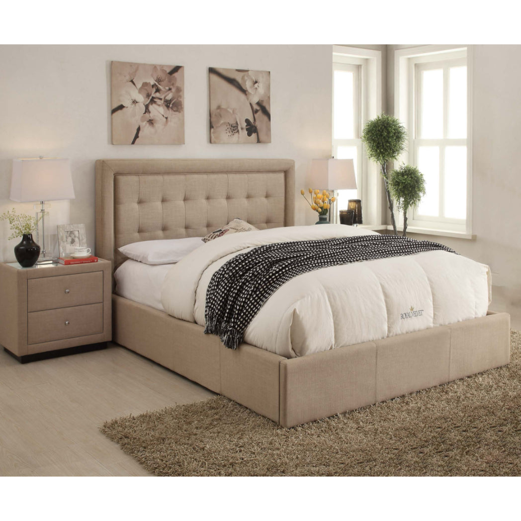 Regent Bed Upholstered Fabric King Single - DLB Furniture