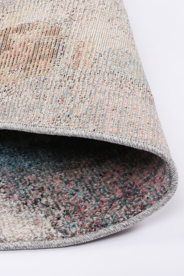 Salsa Aveza Abstract Grey Round Rug - DLB Furniture