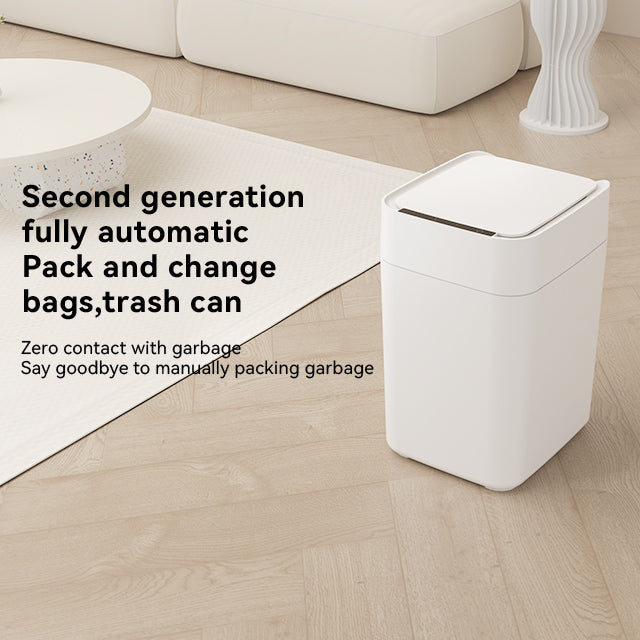 Automatic Smart Trash Can with Sensor for Self-Packaging and Bag Changing

