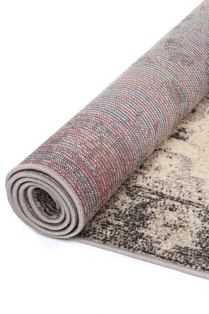Tulin Warm Cream & Grey Transitional Rug - DLB Furniture