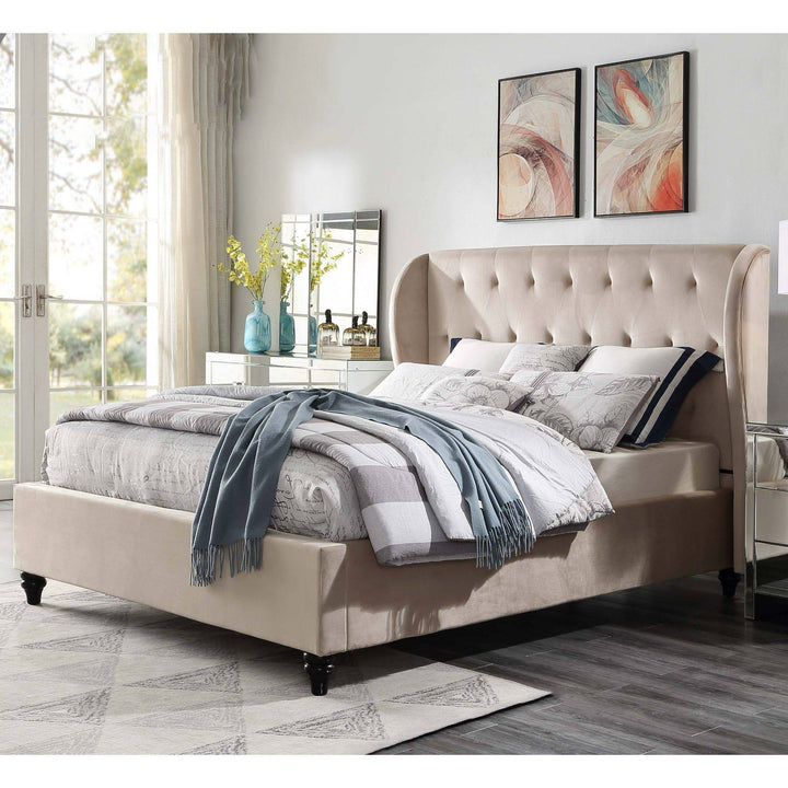 Merida King Velvet Bed - DLB Furniture