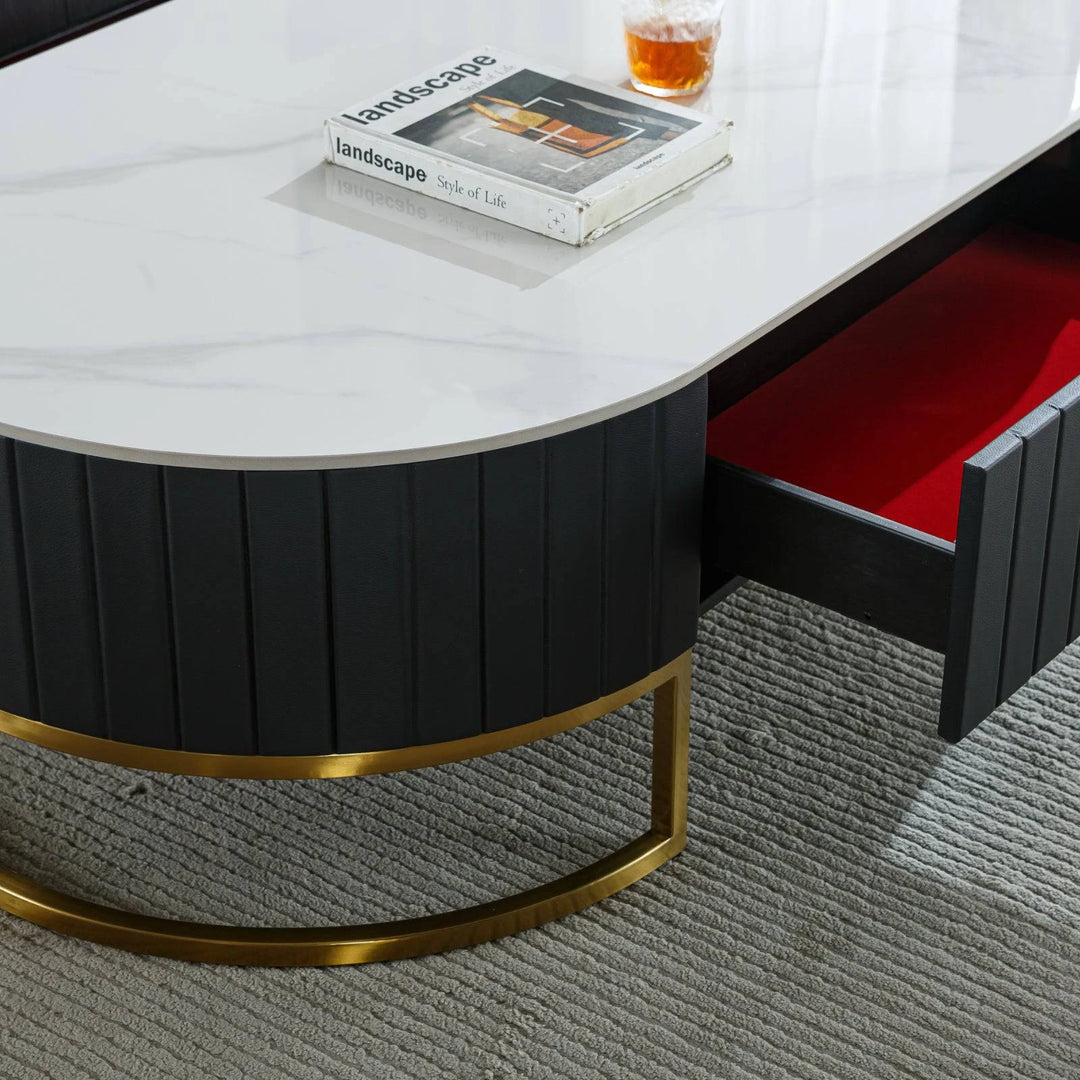 Rhea Black Coffee Table - DLB Furniture