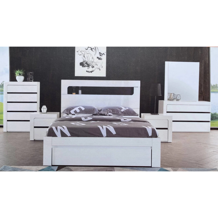 Apollo Glossy White Queen Bed