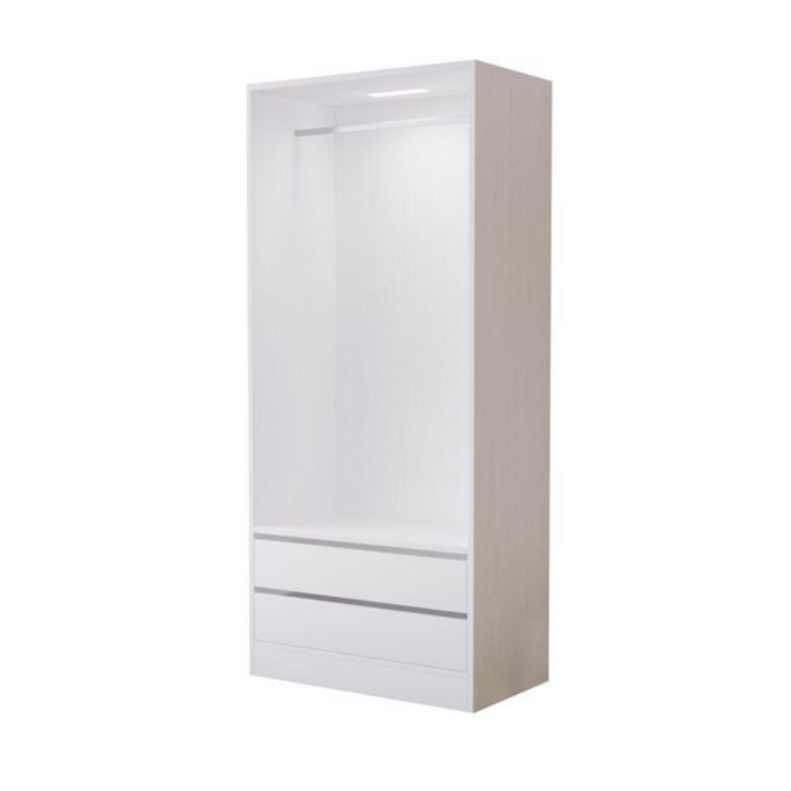 Botany Hanging Wardrobe with Drawers 800 - White