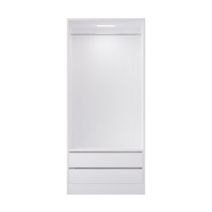 Botany Hanging Wardrobe with Drawers 800 - White
