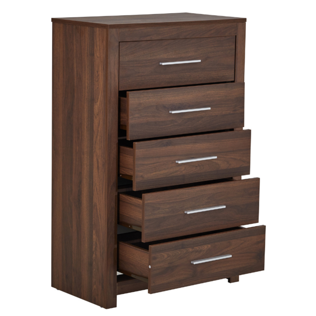 5 drawer tall boy dresser