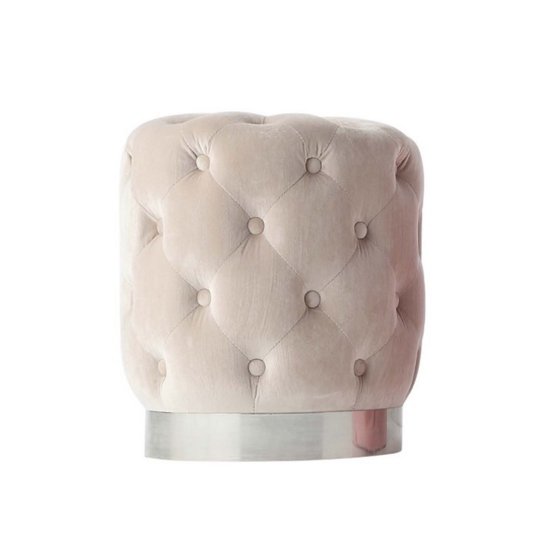 Aurora Velvet Stools – Cream - DLB Furniture