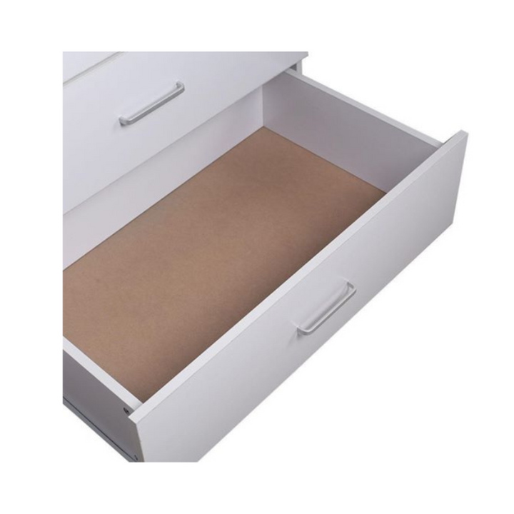 Beli 6 Drawers Lowboy - White - DLB Furniture