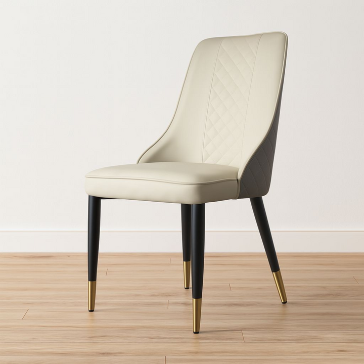 Pandia Microfibre Leather Dining Chairs Grey and White 2 tone - DLB Furniture