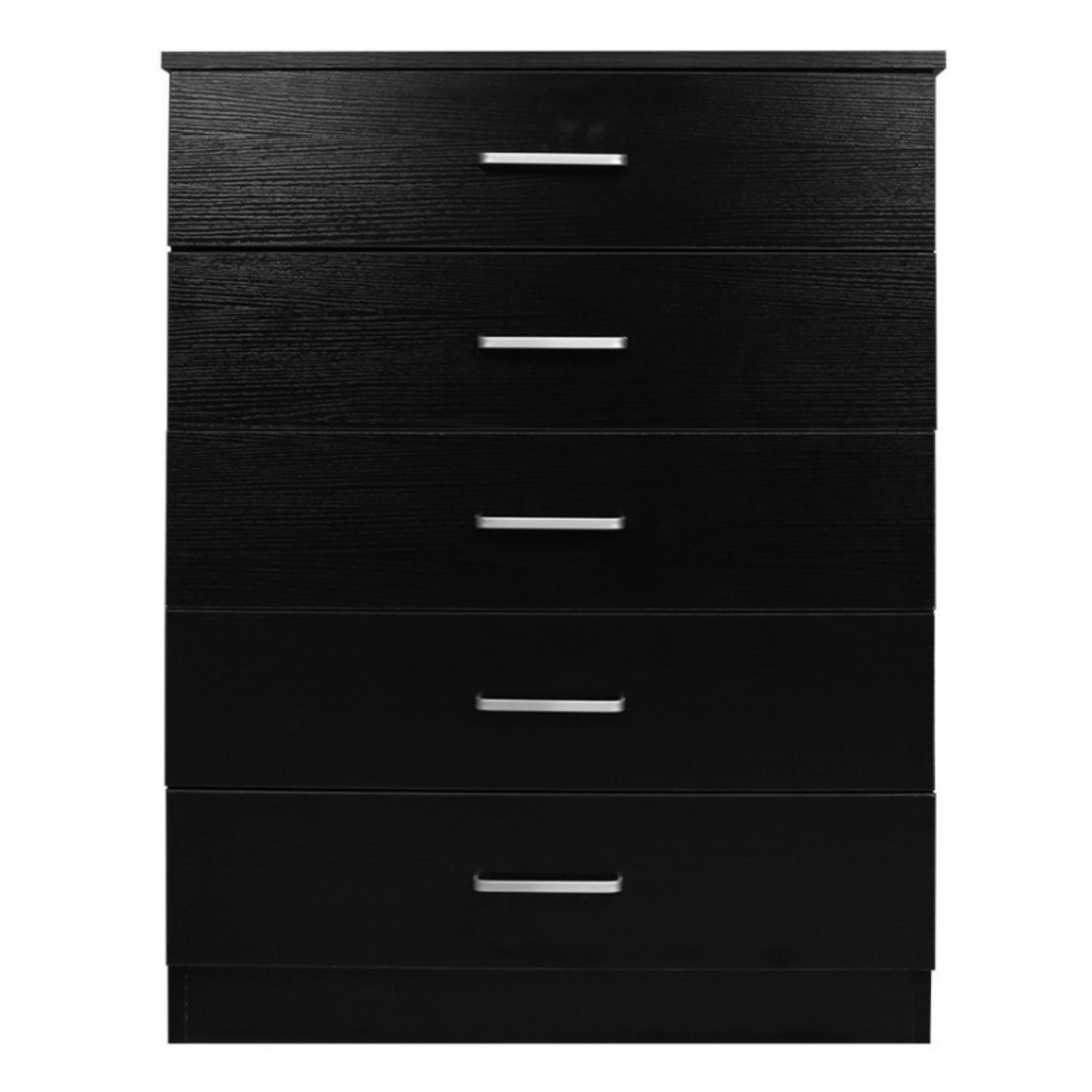 Beli 5 Drawers Tallboy - Black - DLB Furniture