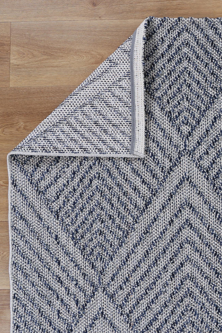 Vanuatu Naka Charcoal Geometric Flatweave Rug - 10 - DLB Furniture