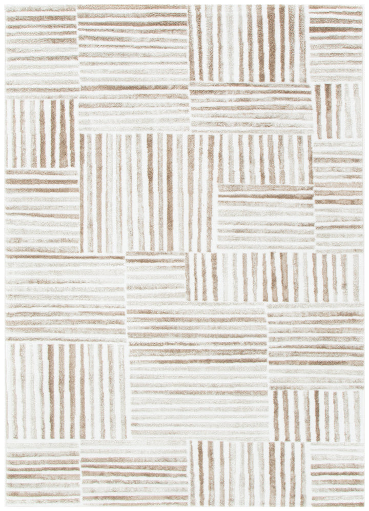 Wellington Geometric Lines Brown Rug - W001 - DLB Furniture