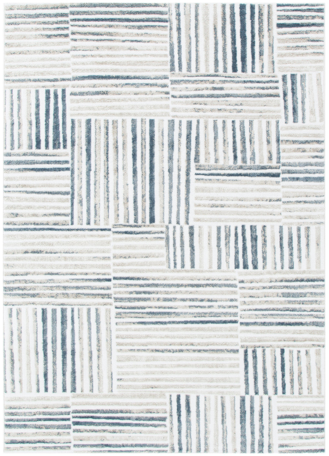 Wellington Geometric Lines Blue Rug - W002 - DLB Furniture