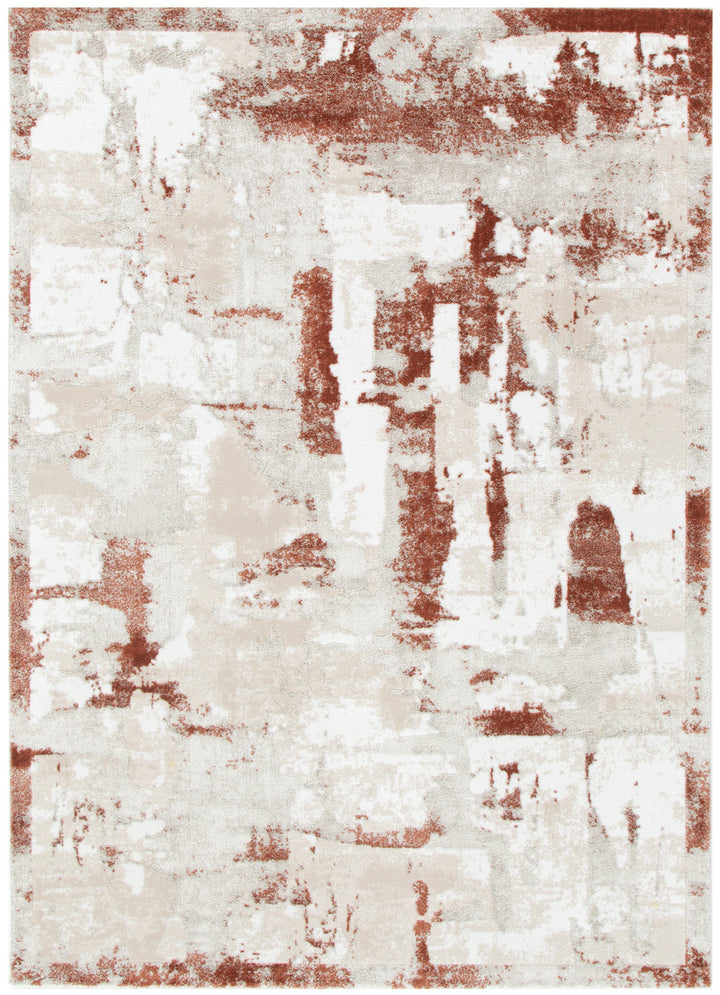 Wellington Abstract Wash Rust Rug - W010 - DLB Furniture