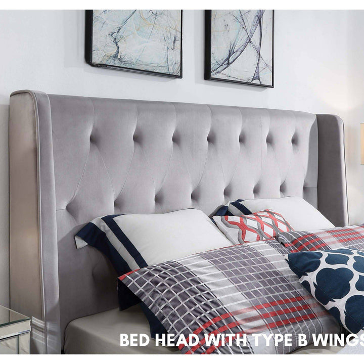 Merida King Velvet Bed - DLB Furniture