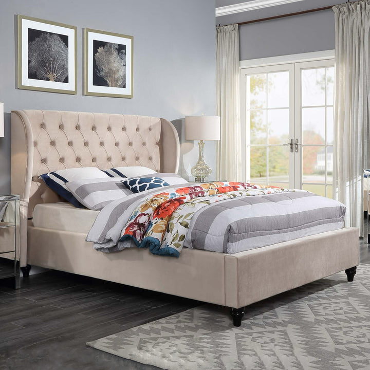 Colima Velvet king Bed Frame - DLB Furniture