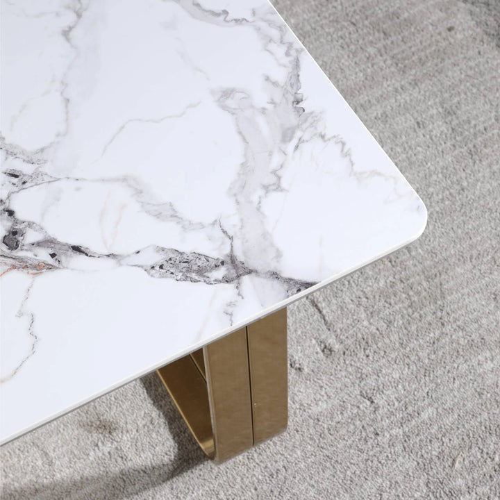 Catalyst Coffee Table Marbella White sintered stone - DLB Furniture