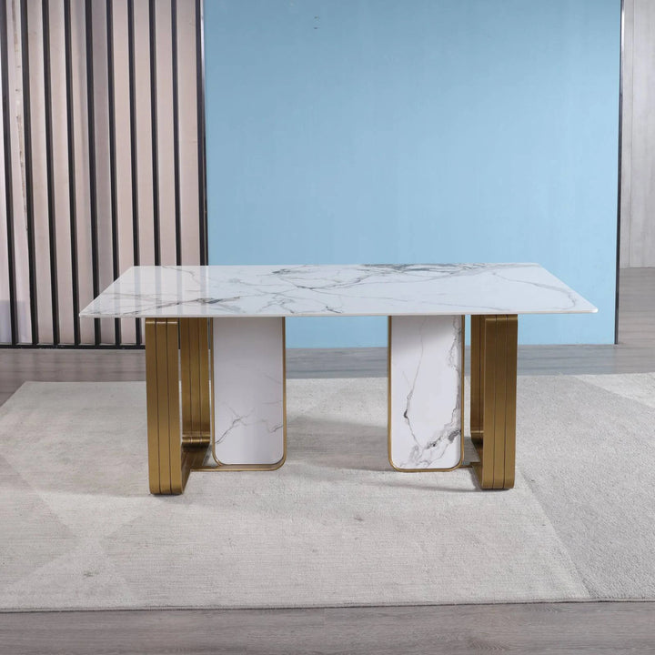 Catalyst Dining Table Marbella White Sintered Stone