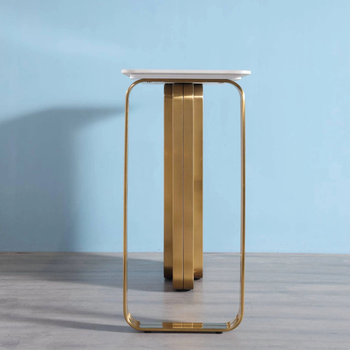 Catalyst Marbella White Sintered Stone Console Table - DLB Furniture