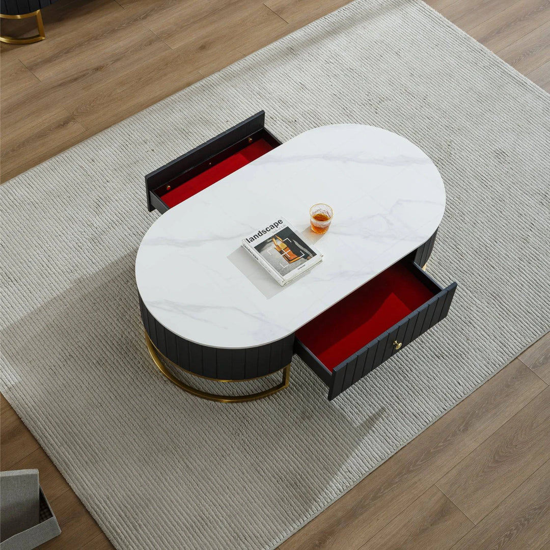 Rhea Black Coffee Table - DLB Furniture