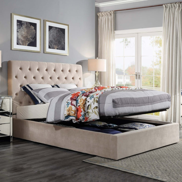 Colima Velvet king Bed Frame - DLB Furniture